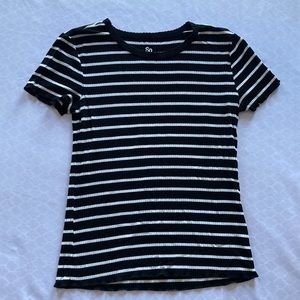 Black and White Striped Shirt